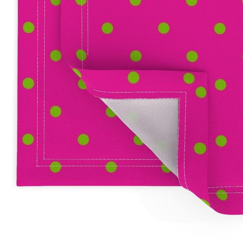 Spring Dot in Fuchsia and Lime Green