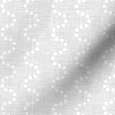 polka dot waves on soft grey texture - small