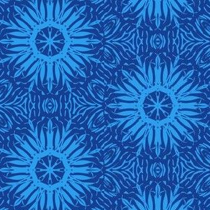 Starbursts of Summer Daze Blue on Navy Blue