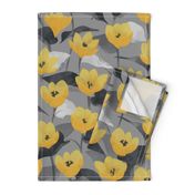 Yellow and gray floral 