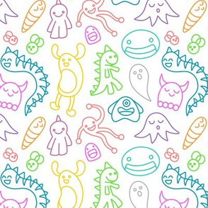 Monster Doodles Colorful