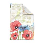 2024 Calendar, Sunday / Summer Poppy Meadow
