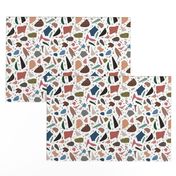 Abstract Italian Terrazzo Chic #1 - white marble (small)