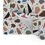 Abstract Italian Terrazzo Chic #1 - white marble (small)