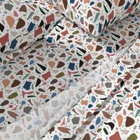 Abstract Italian Terrazzo Chic #1 - white marble (small)