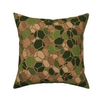 Camuflage triple hex, green pine large scale