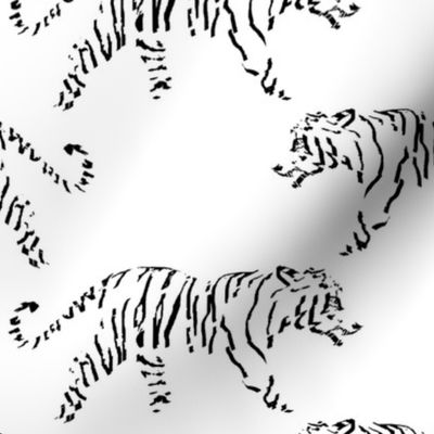 Minimalist White Tiger