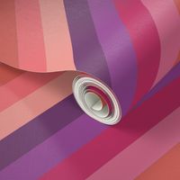 Wild Diagonal Stripe in Plum Cherry and Coral Pinks