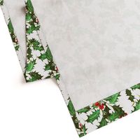 Christmas Holly Plant Fabric Pattern