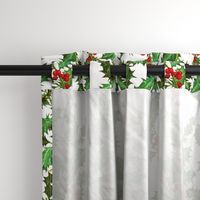 Christmas Holly Plant Fabric Pattern