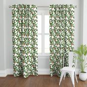 Christmas Holly Plant Fabric Pattern