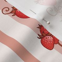 Strawberry stripes, pink cream - lolita size