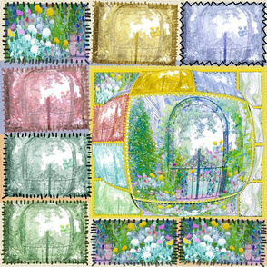 Arbor Gates 1 Patchwork Quilt Panel