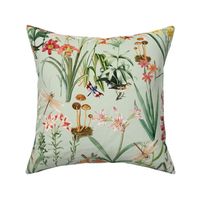 Garden Of Dragonflies, Pale Green // large