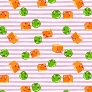 Peas and Carrots - BFF- Pink Stripes - LAD19