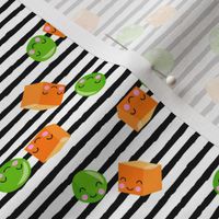 Peas and Carrots - BFF- Black Stripes - LAD19