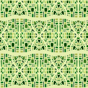 Hourglasses in mosaic greens by Su_G