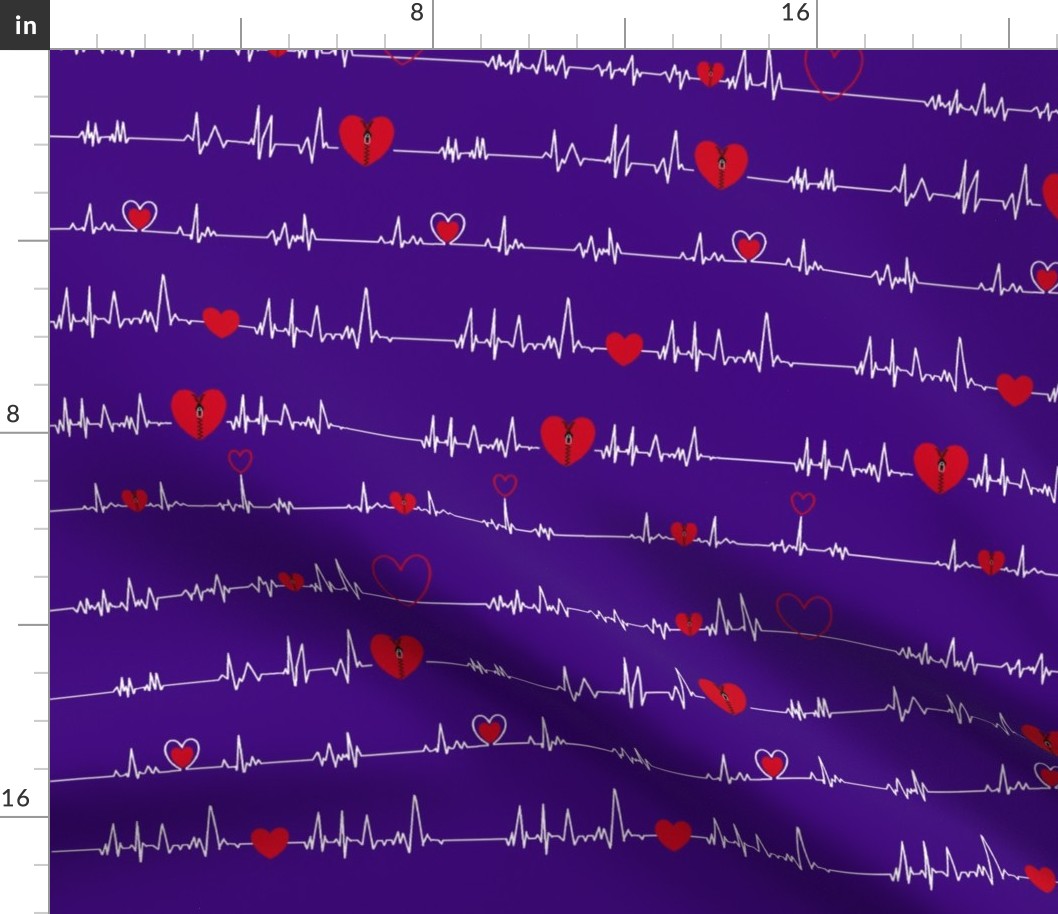 zipper open heart bypass purple