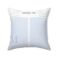 milly mint monogram M bag pattern
