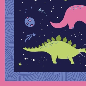 Space Dinosaur Quilt
