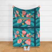 Gum Tree Blossoms Cheater's Quilt