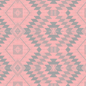 digital kilim pink_grey