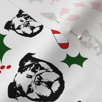 English Bulldog Christmas fabric and gift wrap