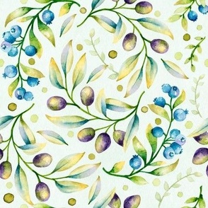blueberry olive pattern
