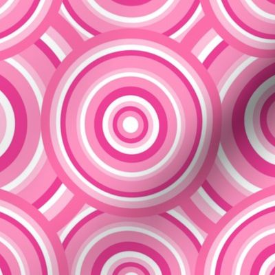 Hot Pink 70's Swirl Abstract