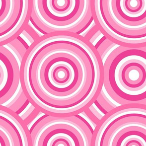 Hot Pink 70's Swirl Abstract