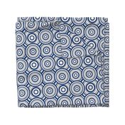 Navy Blue Gray Swirl Abstract