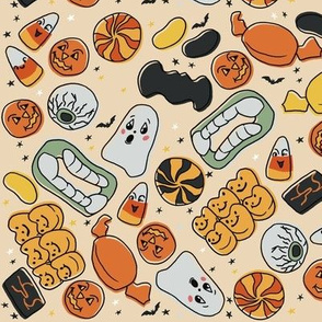 Vintage Halloween Treats on Tan