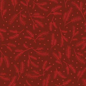 Pine Boughs in Ruby