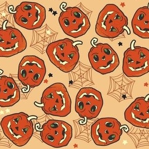 Vintage Pumpkins on Tan