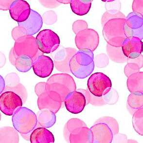 watercolor bubbles // orchid + pink
