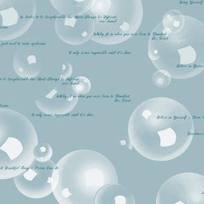 bubble fabric with words