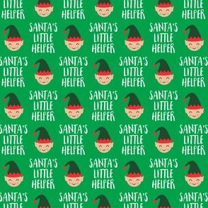 (extra small scale) Santa's Little Helper with cute elf - green - LAD19BS