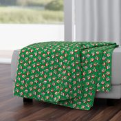 (small scale) All the pit bulls - Santa hats - Christmas Dog (green) C19BS