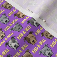 (3/4" scale) Kiss-a-bull - pit bulls - American Pit Bull Terrier dog - purple and yellow - LAD19BS