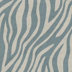 Zebra in Teal Beige Grey