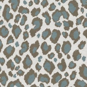 Leopard in Duck egg Grey Taupe