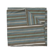 Neutral stripes with linen texture in teal olive aqua beige