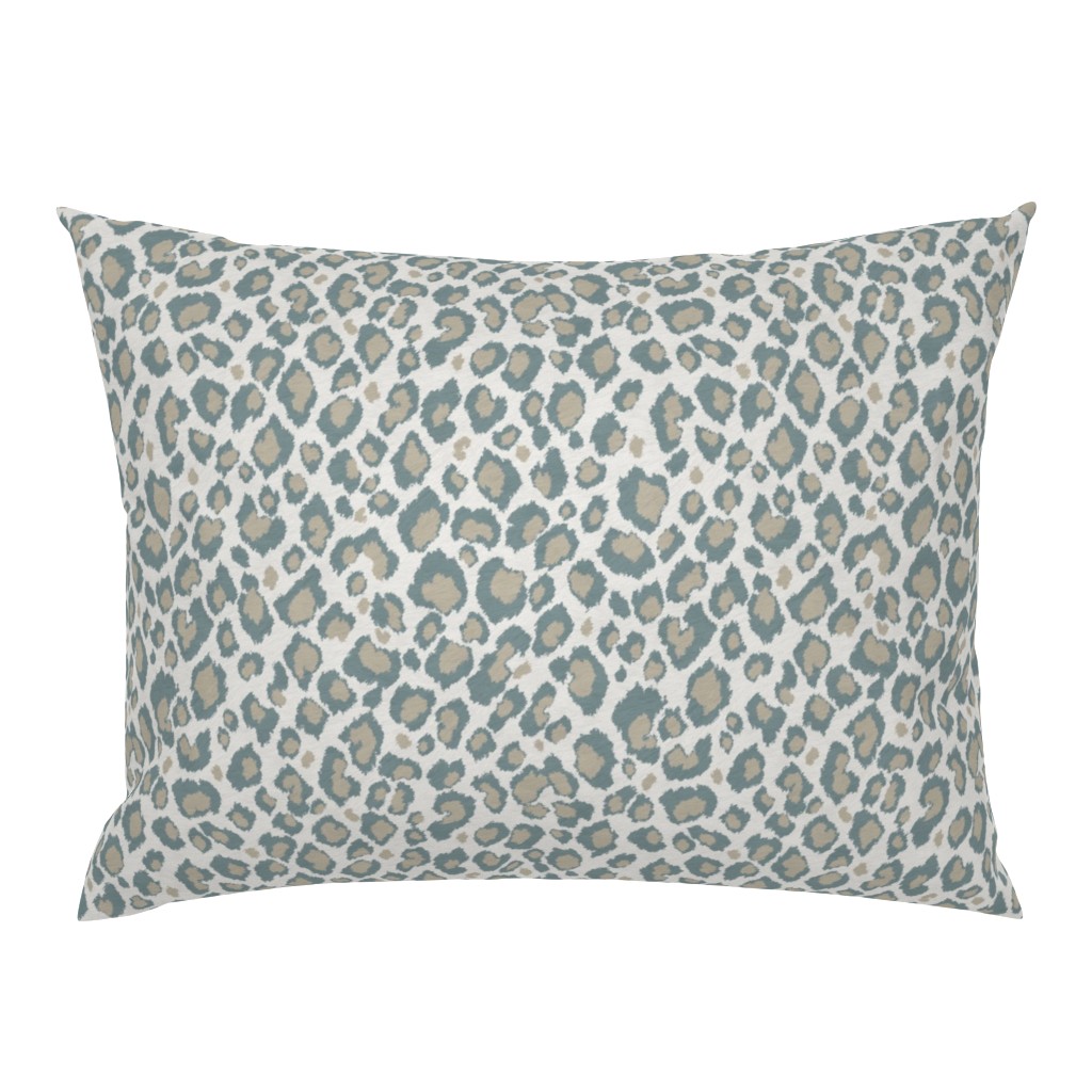 Leopard in Duck egg Beige Grey