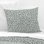 Leopard in Duck egg Beige Grey