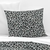 Leopard in Duck egg Grey Black