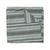 Neutral stripes with linen texture teal grey olive aqua 