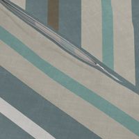 Neutral stripes with linen texture teal grey olive aqua 