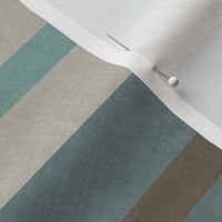 Neutral stripes with linen texture teal grey olive aqua 