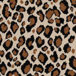 Leopard beige black rust brown