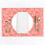 Birds and Flowers Cut Out (blush pink)